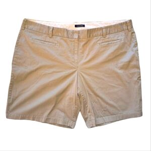 Lands' End Khaki Fit 2 Shorts Plus Size 22W.